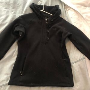 North face hooded fleece jacket (size S)